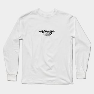 mango - black - with sketch Long Sleeve T-Shirt